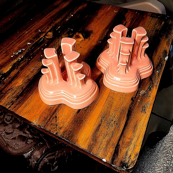 Fiesta Other - Tri-pod Fiesta candle stick set (rose)